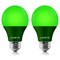 Luxrite A19 LED Light Bulbs 8W (60W Equivalent) Green Colored Bulbs Non-Dimmable E26 Base 2-Pack LR21492-2PK - alternate 1